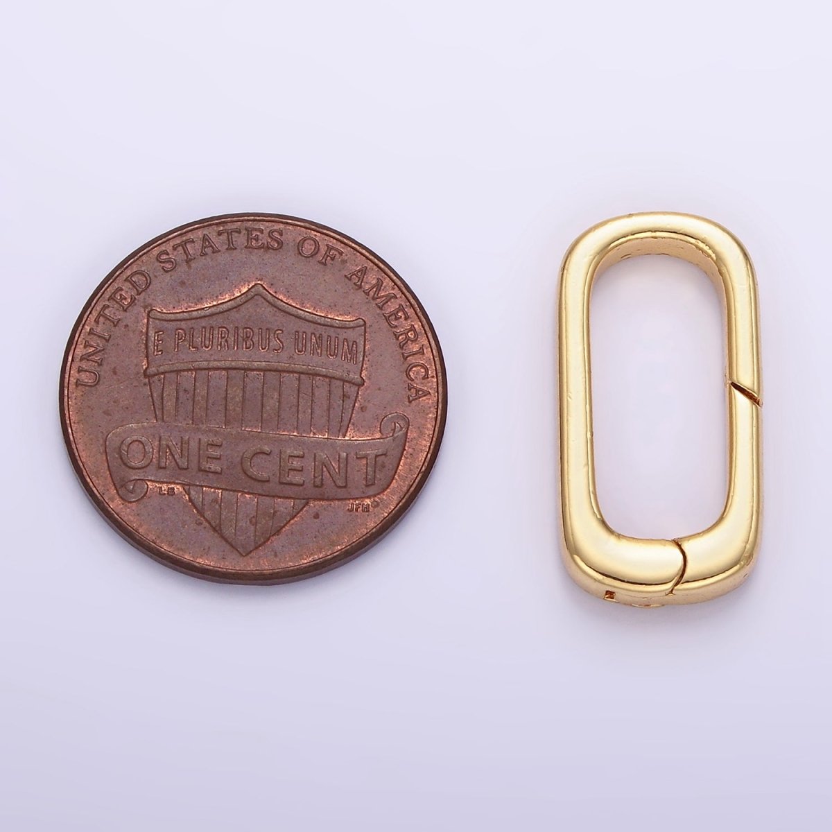 24K Gold Filled 20mm Rectangular Push Gate Findings in Gold & Silver | Z800 - DLUXCA