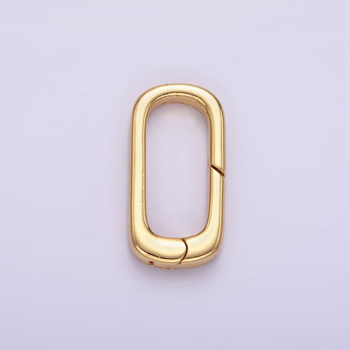 24K Gold Filled 20mm Rectangular Push Gate Findings in Gold & Silver | Z800 - DLUXCA