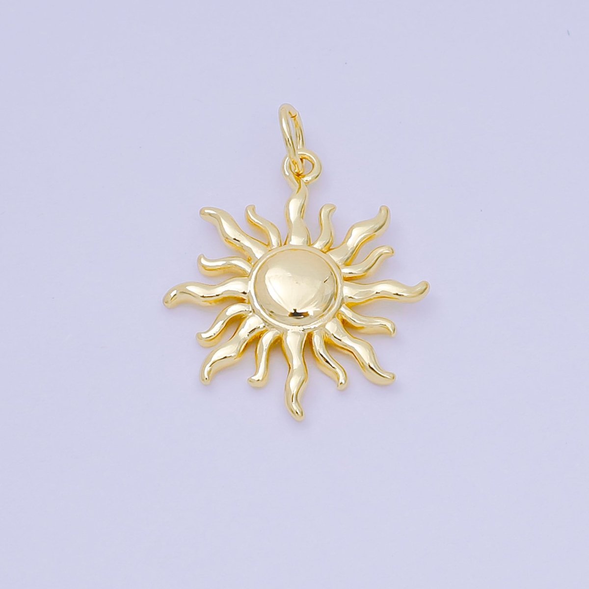 24K Gold Filled 20mm Summer Solar Power Sun Charm | D - 095 - DLUXCA