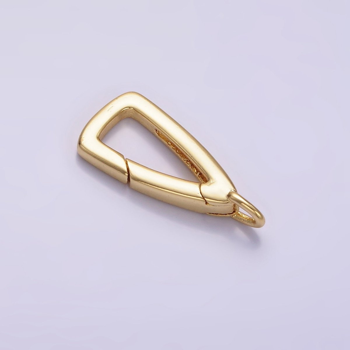 24K Gold Filled 20mm Triangle Push Gate Enhancer Findings in Gold & Silver | Z805 - DLUXCA