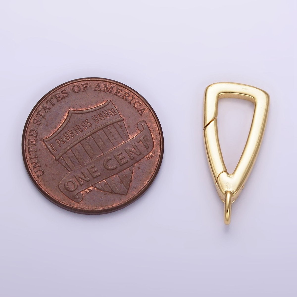 24K Gold Filled 20mm Triangle Push Gate Enhancer Findings in Gold & Silver | Z805 - DLUXCA