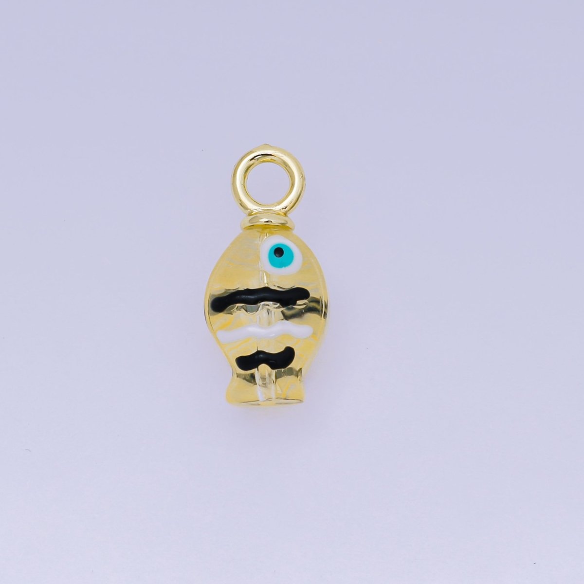 24K Gold Filled 21.5mm Resin Baby Colorful Fish Charm Ocean Sea Life | AH - 613 - AH - 617 - DLUXCA