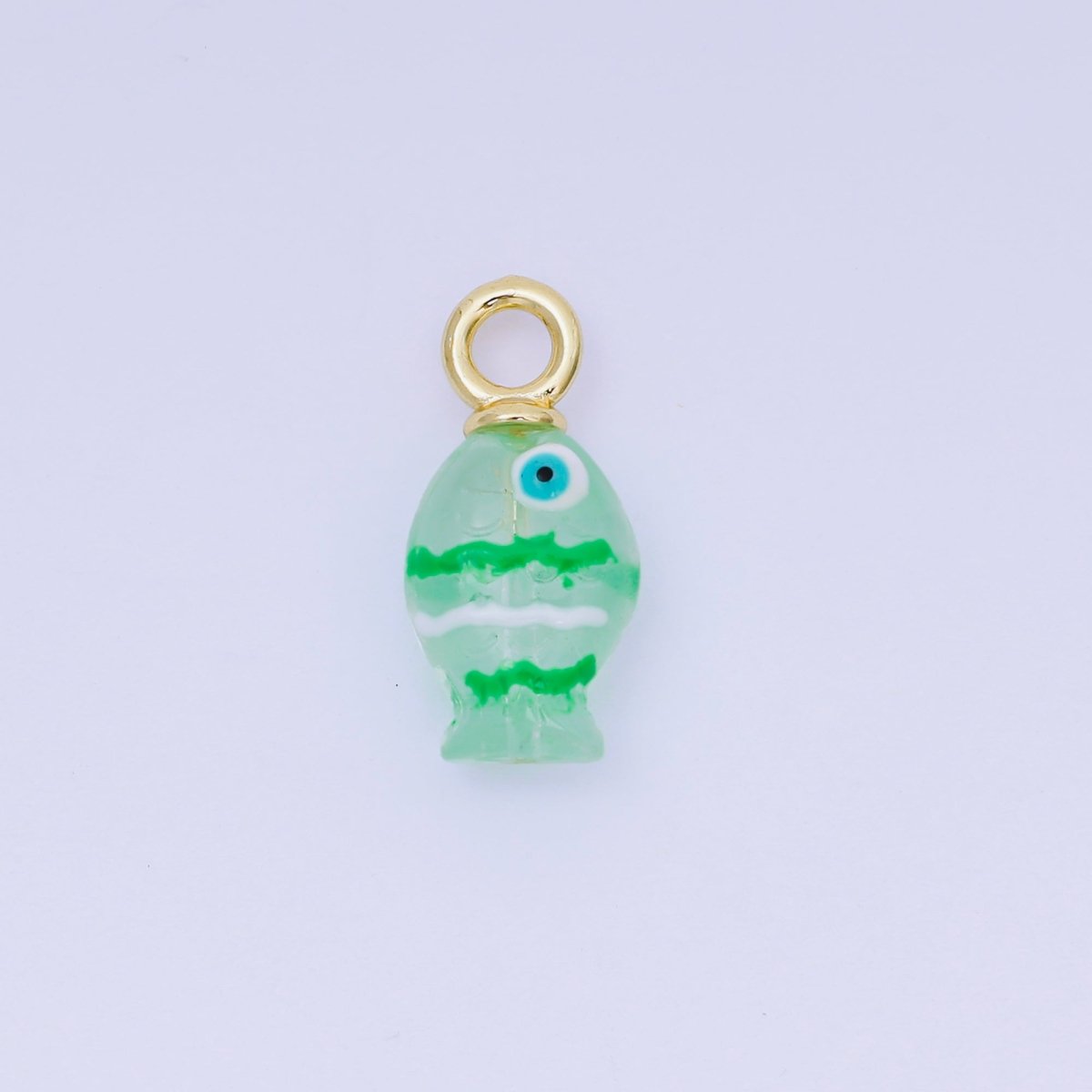 24K Gold Filled 21.5mm Resin Baby Colorful Fish Charm Ocean Sea Life | AH - 613 - AH - 617 - DLUXCA