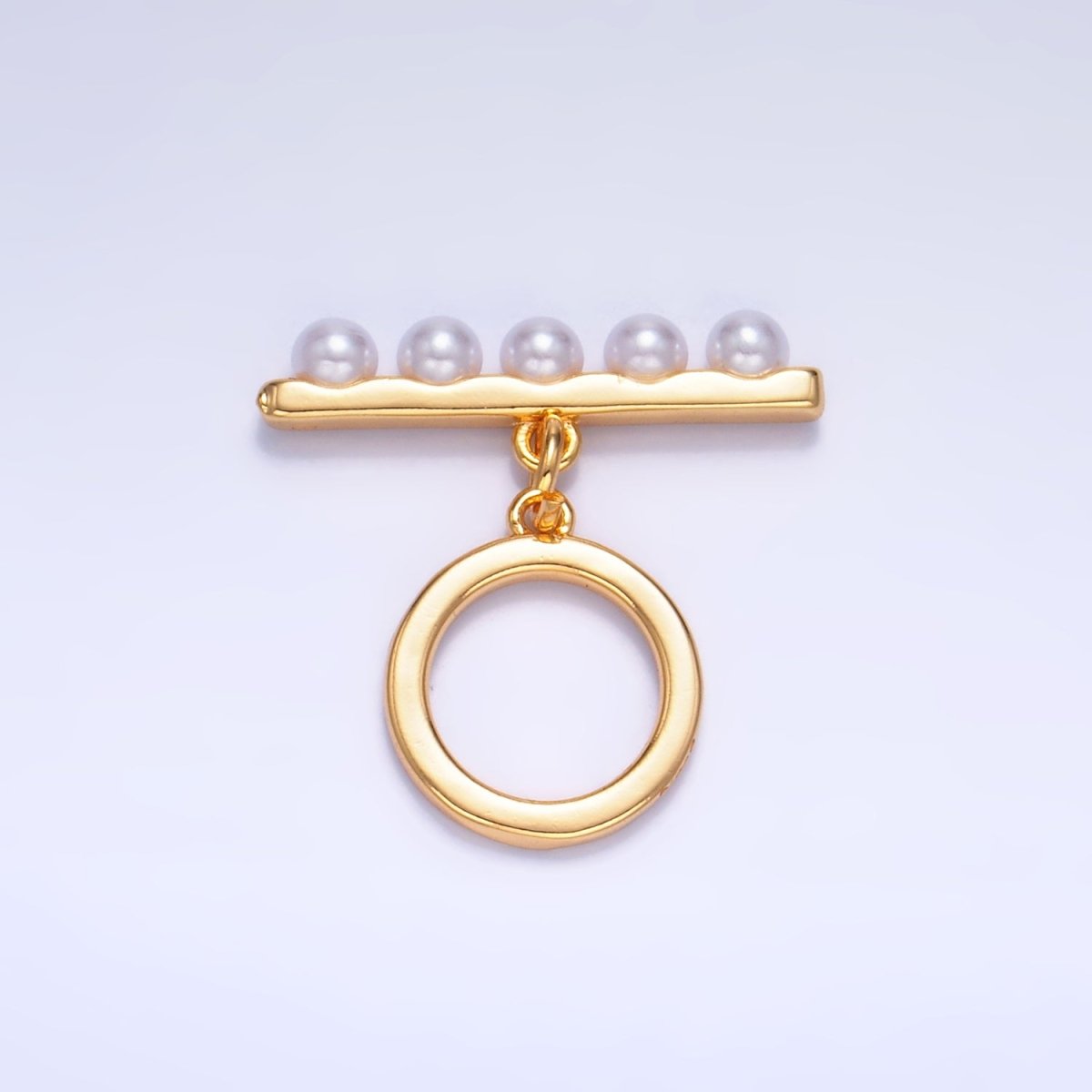 24K Gold Filled 22mm Pearl Minimalist Toggle Clasps Closure Findings in Gold & Silver | Z1038 - DLUXCA