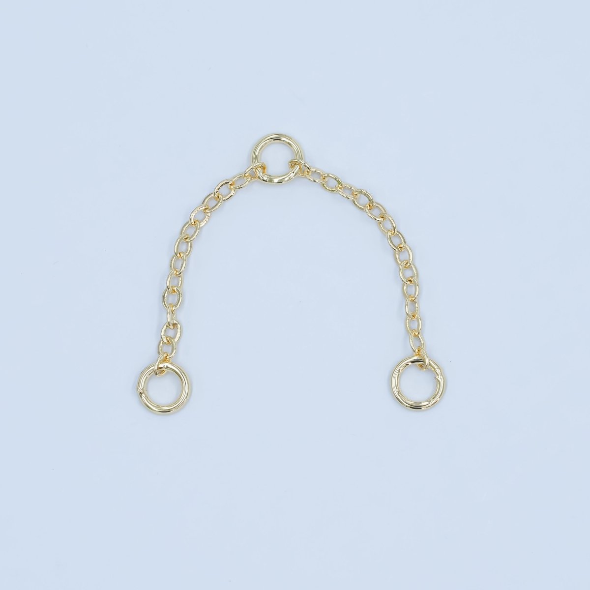 24K Gold Filled 2.3 Inch Triple Round Chain Extender | Z1118 - DLUXCA