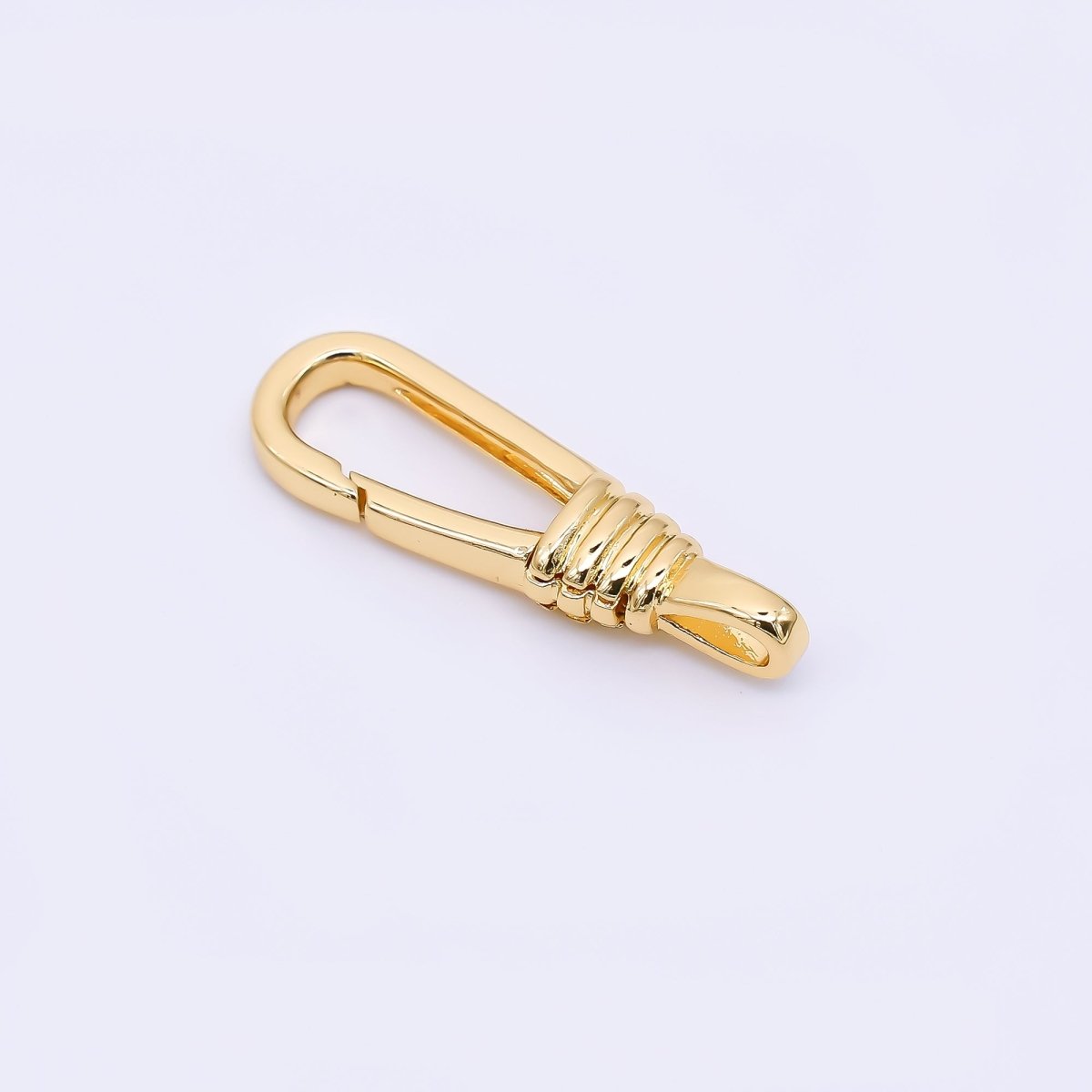 24K Gold Filled 23.5mm Wired - Wrap Push Gate Closure Finding in Gold & Silver | Z - 1314 - DLUXCA