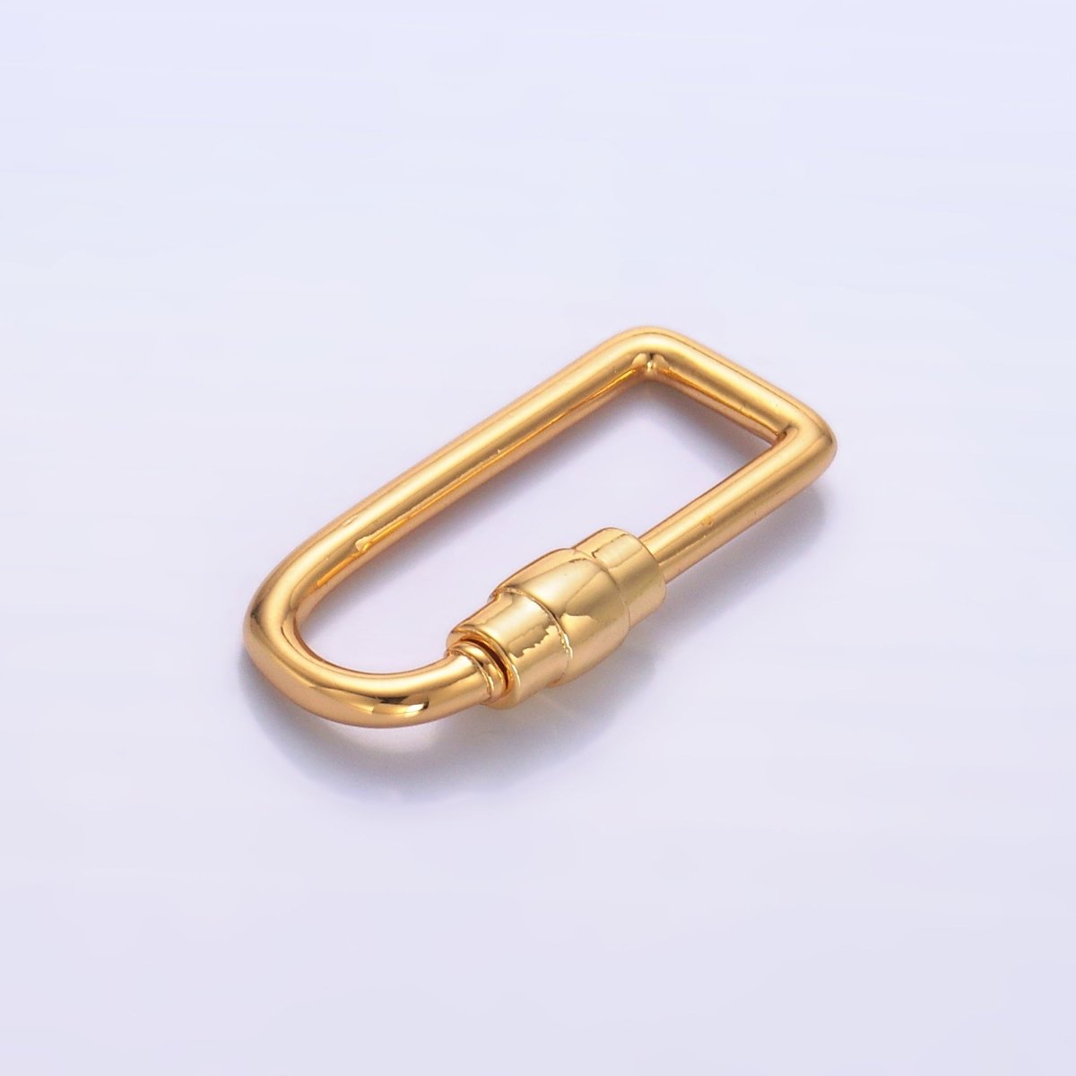 24K Gold Filled 23mm Geometric U - Oblong Carabiner Finding in Gold & Silver | Z1050 - DLUXCA