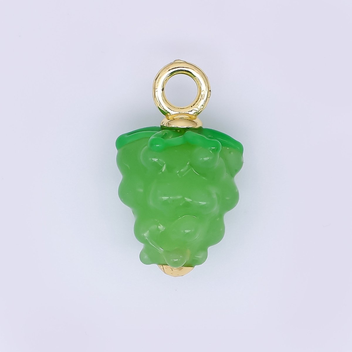 24K Gold Filled 23mm Glass Art Fresh Grape Fruit Charm | AH - 622 AH - 623 - DLUXCA