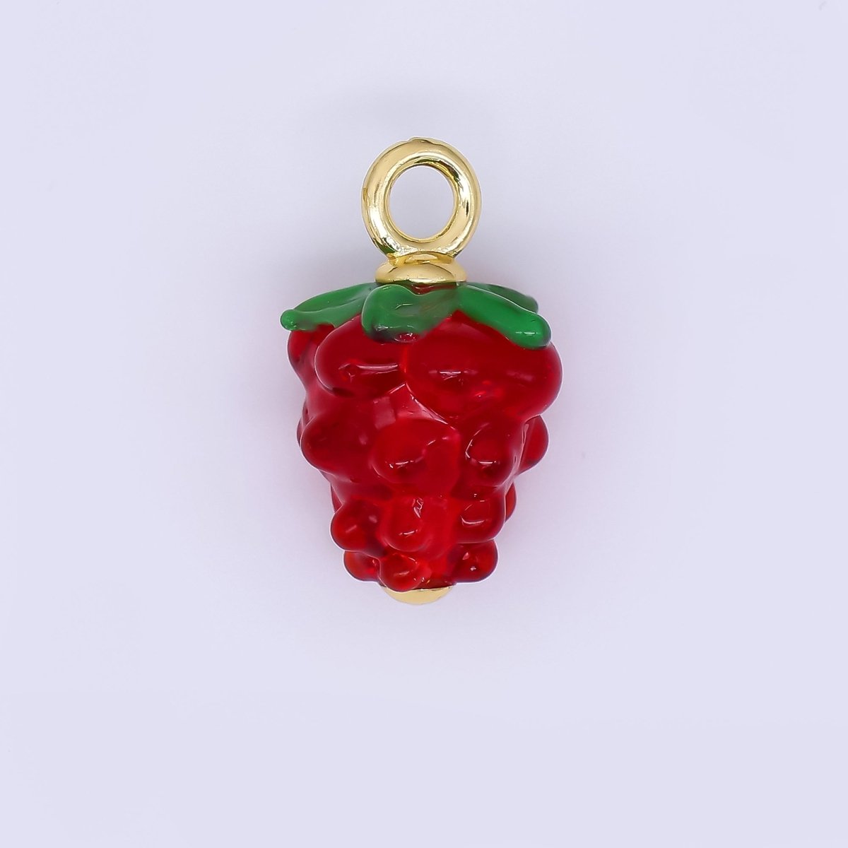 24K Gold Filled 23mm Glass Art Fresh Grape Fruit Charm | AH - 622 AH - 623 - DLUXCA