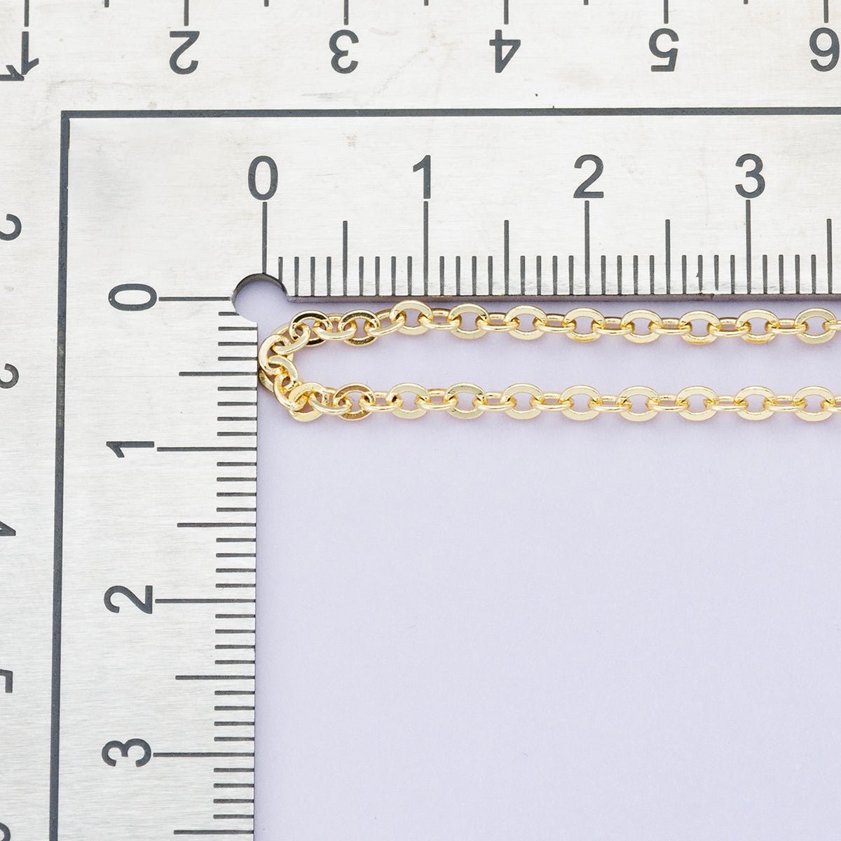 24K Gold Filled 2.3mm Minimalist Cable Unfinished Chain by Yard | Roll - 01864 - DLUXCA