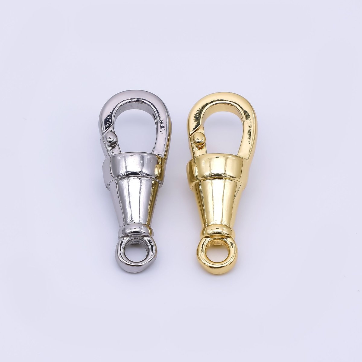 24K Gold Filled 23mm V - Cone Push Gate Closure Finding in Gold & Silver | Z - 1315 - DLUXCA