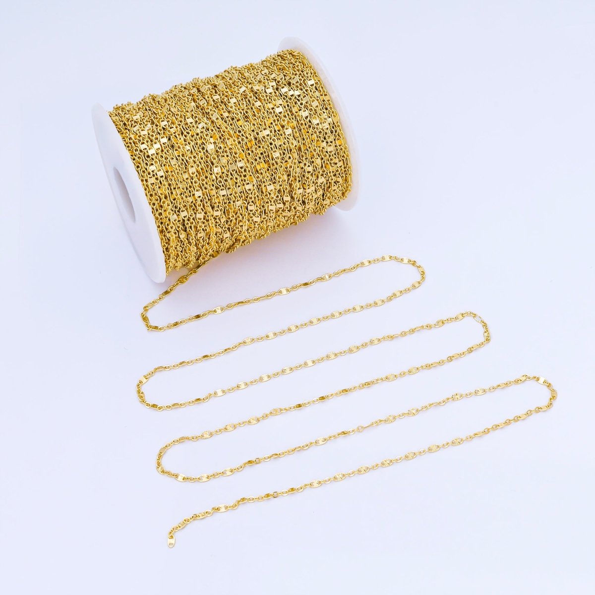 24K Gold Filled 2.4mm Drawn Cable Starburst Unfinished Chain by Yard | Roll - 1739 - DLUXCA