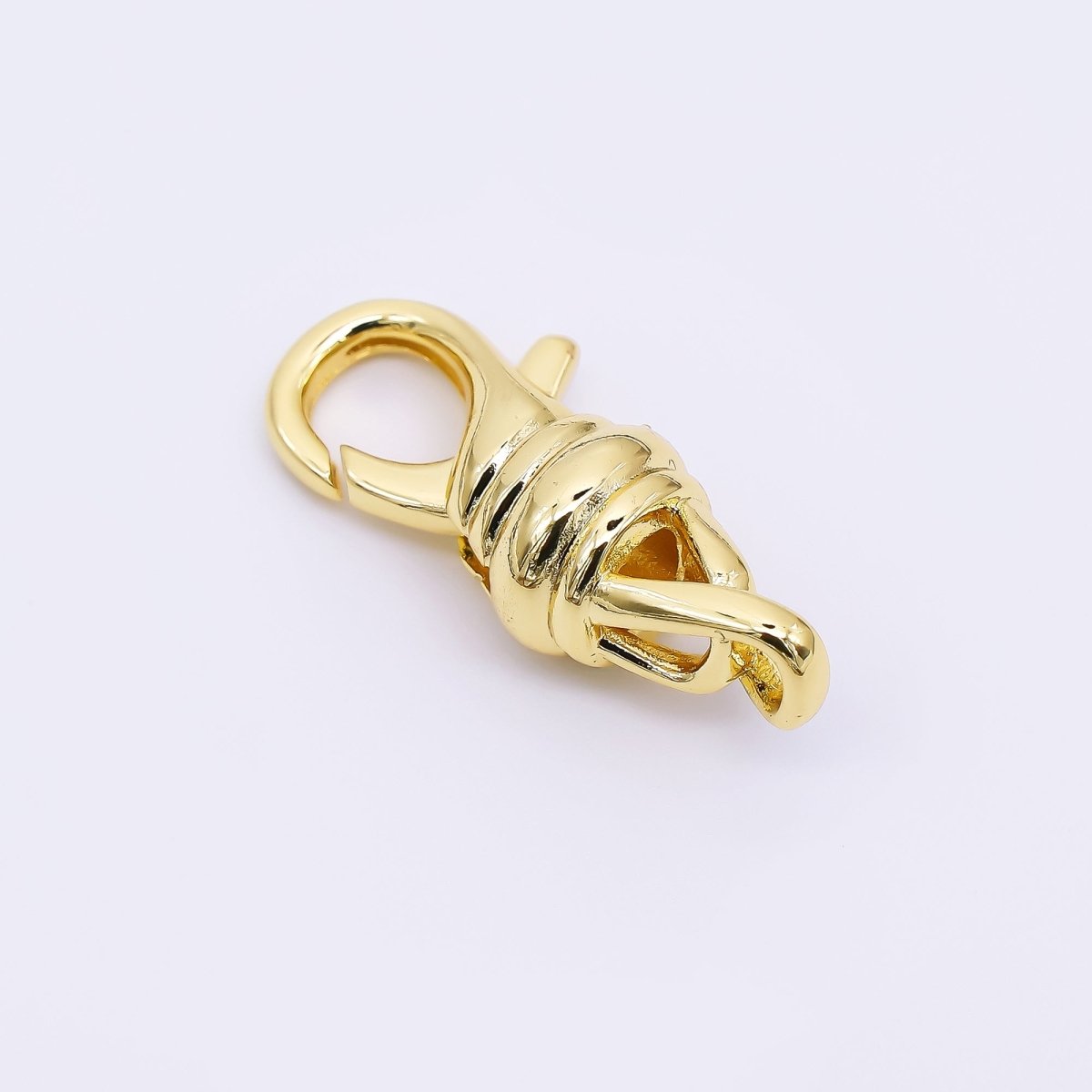 24K Gold Filled 24mm Twist of Wires Lobster Closure Finding | Z - 1308 - DLUXCA