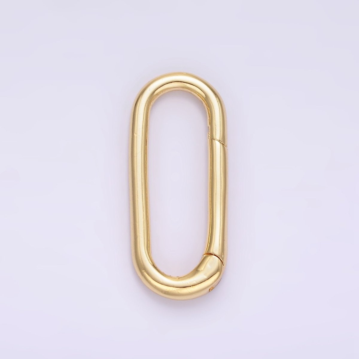 24K Gold Filled 25mm Oblong Push Hinge Gate Findings in Gold & Silver | Z802 - DLUXCA