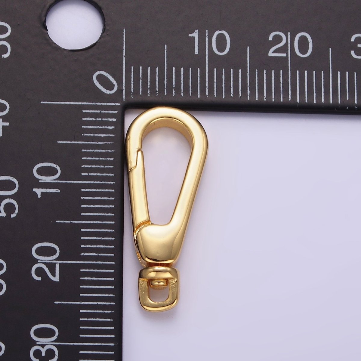 24K Gold Filled 25mm Push Lobster Clasps Spring Gate Swivel Hook Findings in Gold & Silver | Z797 - DLUXCA