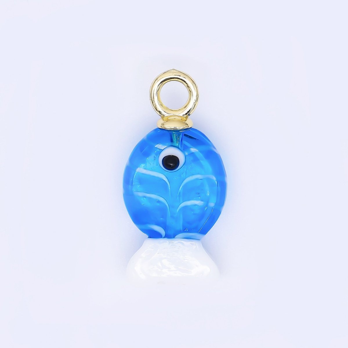 24K Gold Filled 27mm Enamel Tiny Little Fish Animal Charm | AH - 618 - AH621 - DLUXCA