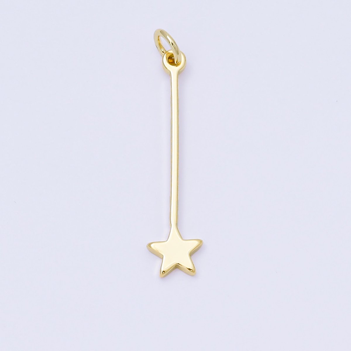 24K Gold Filled 28mm Magic Wand Shooting Star Charm | AC1629 - DLUXCA