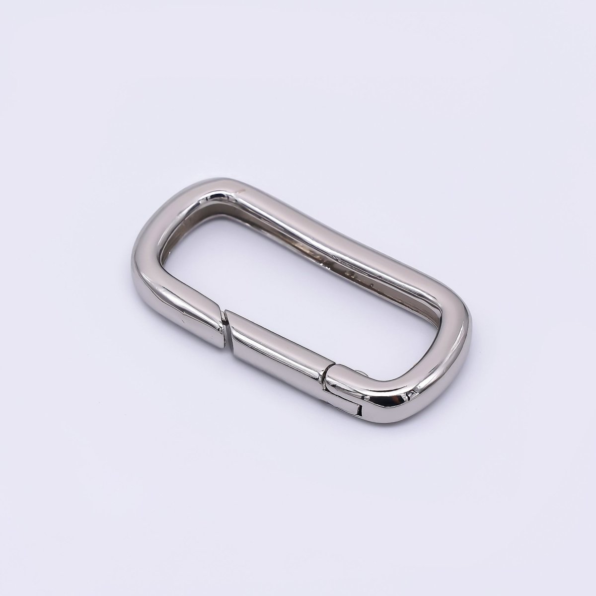 24K Gold Filled 28mm Simple Oval Round Push Gate Closure Finding in Gold & Silver | Z - 1313 - DLUXCA