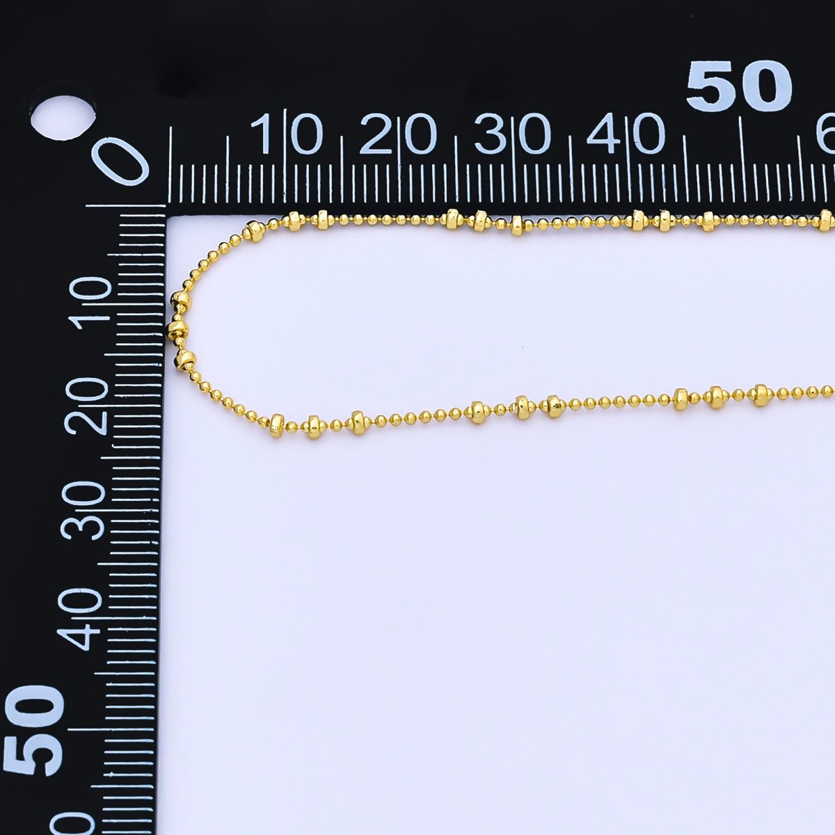 24K Gold Filled 2mm Bead Satellite Unfinished Chain by Yard | Roll - 2022 - DLUXCA