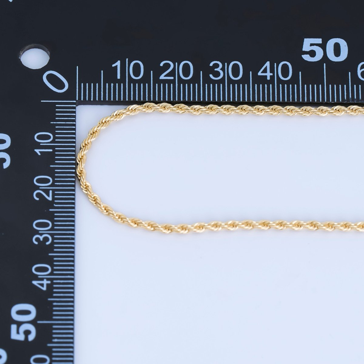 24K Gold Filled 2mm Minimalist Rope Unfinished Chain by Yard | Roll - 2010 - DLUXCA