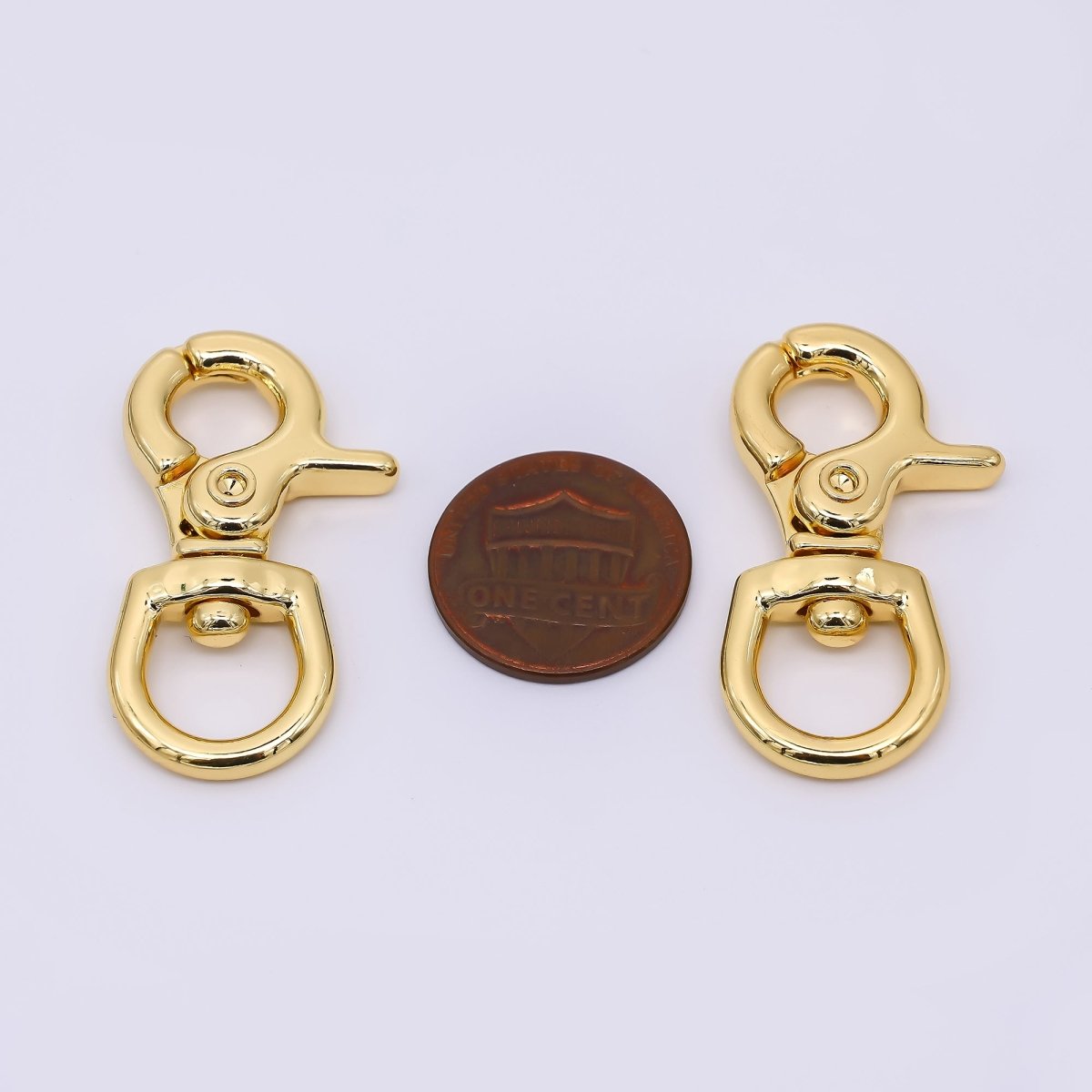 24K Gold Filled 36mm Swivel Base Lobster Clasp Closure Findings | Z - 1305 - DLUXCA