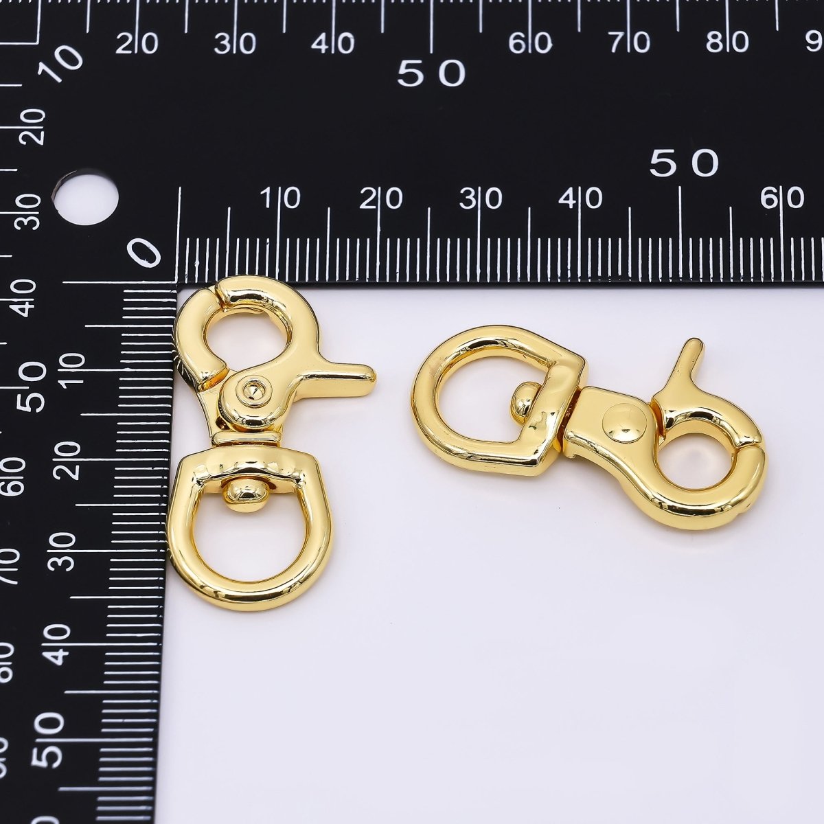 24K Gold Filled 36mm Swivel Base Lobster Clasp Closure Findings | Z - 1305 - DLUXCA