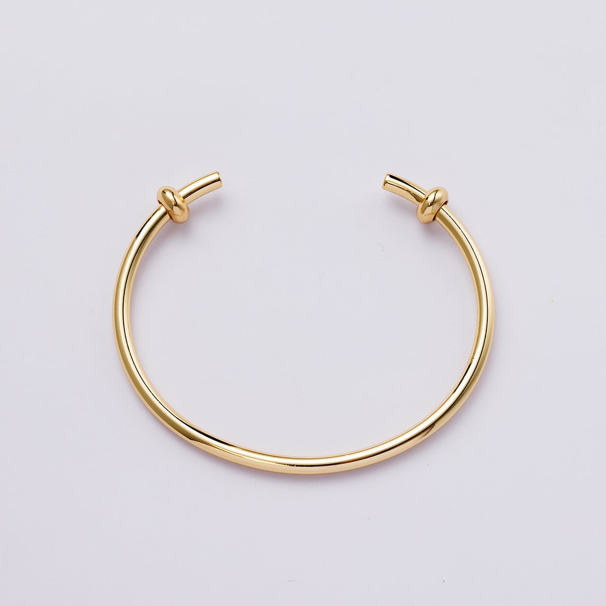 24K Gold Filled 3mm Minimalist Classic Cuff Slide Bracelet | WA - 04259 - DLUXCA