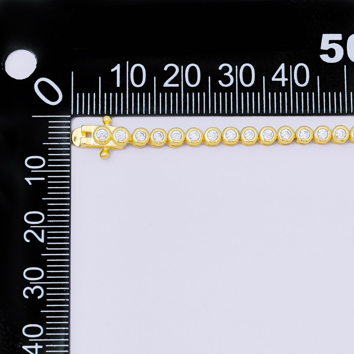 24K Gold Filled 3mm Round CZ 7 Inches Tennis Bracelet in Gold & Silver | WA - 2254 WA - 2256 - DLUXCA