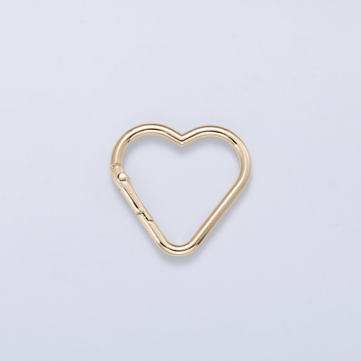 24K Gold Filled 40mm Minimalist Heart Push Gate Findings | Findings-00412 - DLUXCA