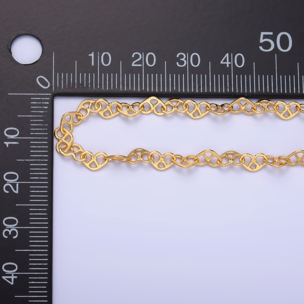 24K Gold Filled 4.2mm Upside Down Pretzel Bread Cable Unfinished Chain by Yard | ROLL - 1685 - DLUXCA