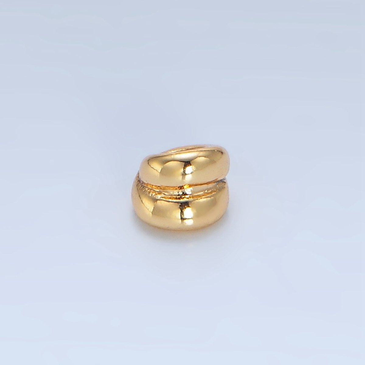 24K Gold Filled 4.5mm Double Band Minimalist Bead | B560 - DLUXCA
