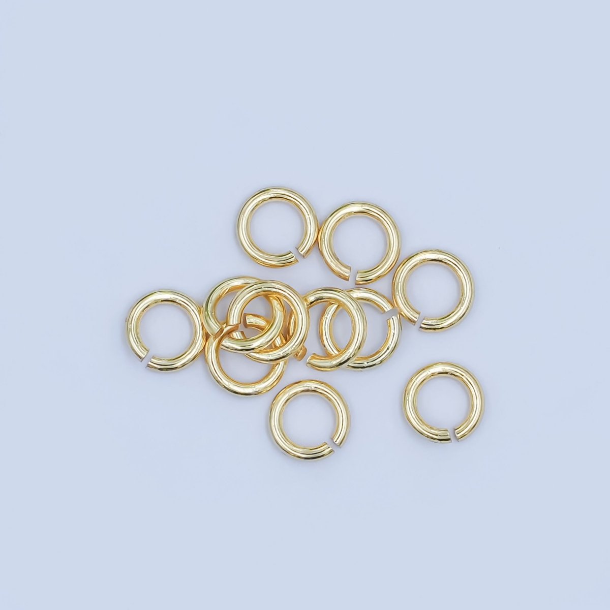 24K Gold Filled 4mm x 0.7mm Minimalist Jump Ring Set in Gold & Silver | SP - 1618 - DLUXCA