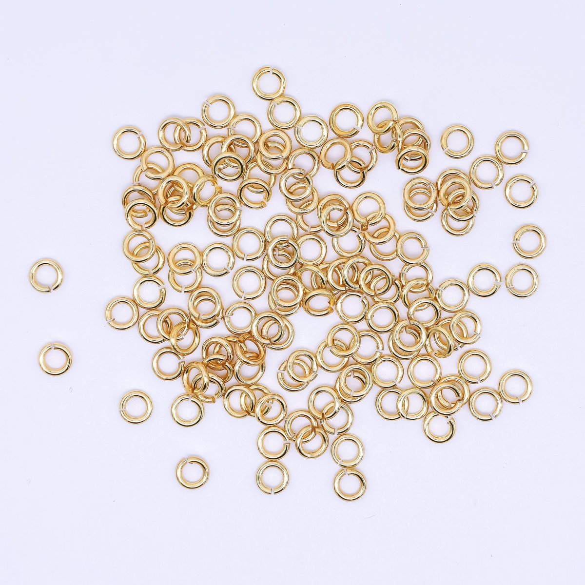 24K Gold Filled 5mm Classic Tiny Round Jumpring Findings in Gold & Silver | SP1640 - DLUXCA