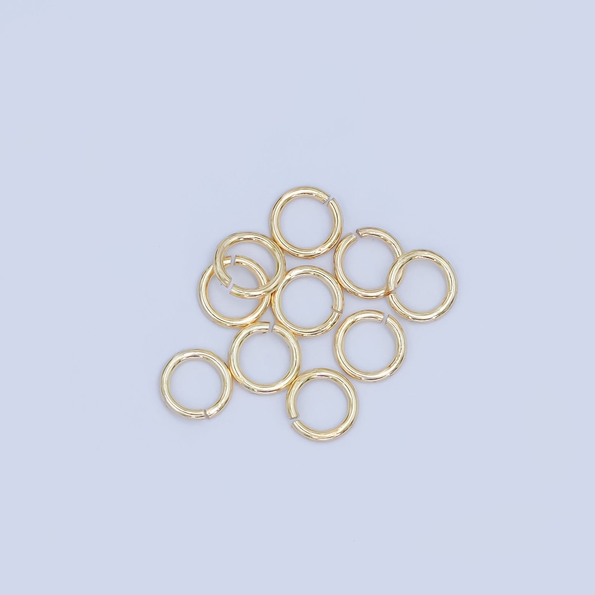 24K Gold Filled 5mm x 0.7mm Minimalist Jump Ring Set in Gold & Silver | SP - 1621 - DLUXCA