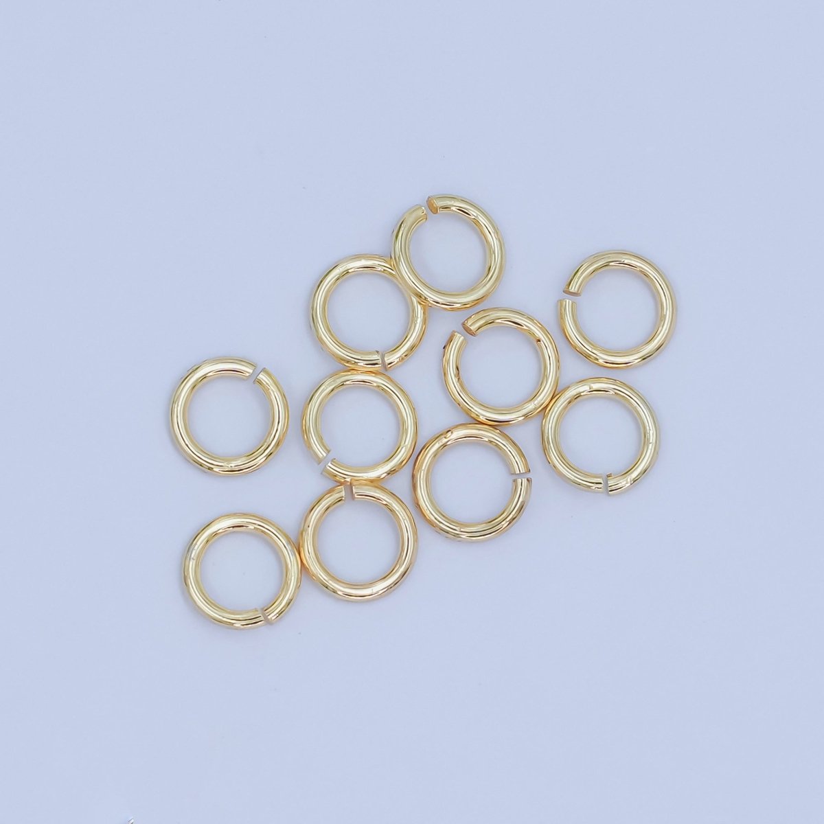 24K Gold Filled 5mm x 0.8mm Minimalist Jump Ring Set in Gold & Silver | SP - 1622 - DLUXCA