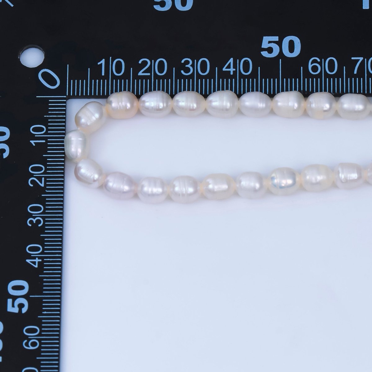 24K Gold Filled 6.5mm Nautical Freshwater Pearl Chain 14 Inch Necklace with Extender| WA - 1006 - DLUXCA