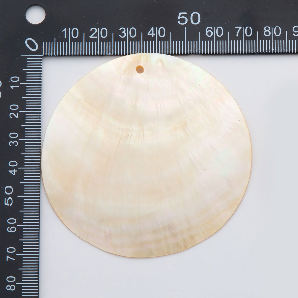 24K Gold Filled 70mm Mother of Pearl Round Finding | Z1164 - DLUXCA