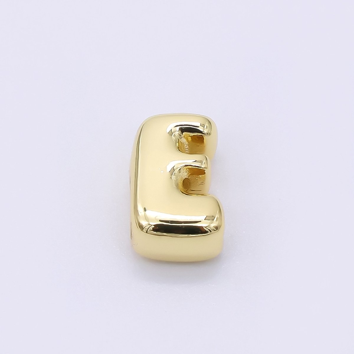 24K Gold Filled 8mm Initial Letter Alphabet Chubby Spacer Bead | AF027 - AF039 - DLUXCA