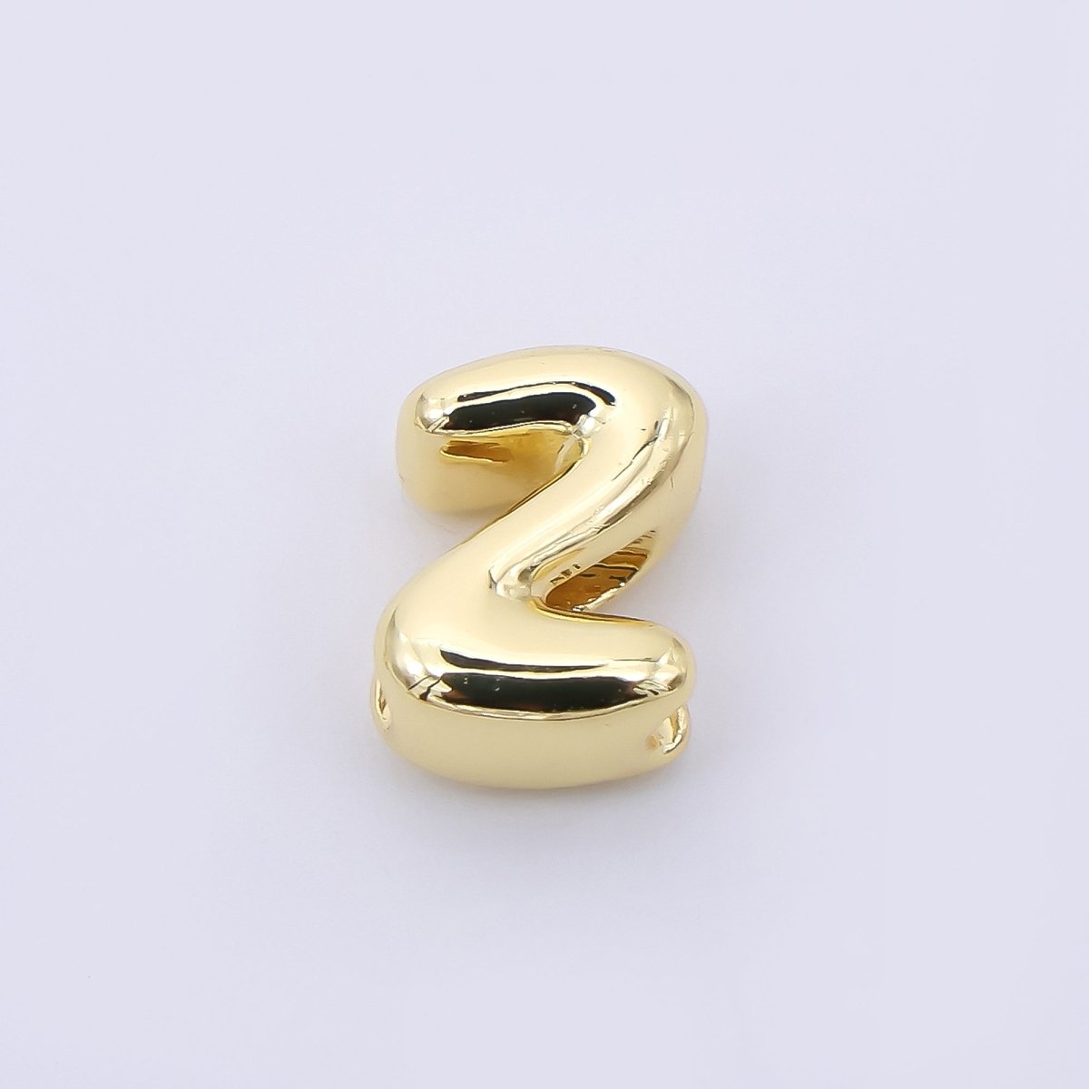24K Gold Filled 8mm Initial Letter Alphabet Chubby Spacer Bead | AF027 - AF039 - DLUXCA