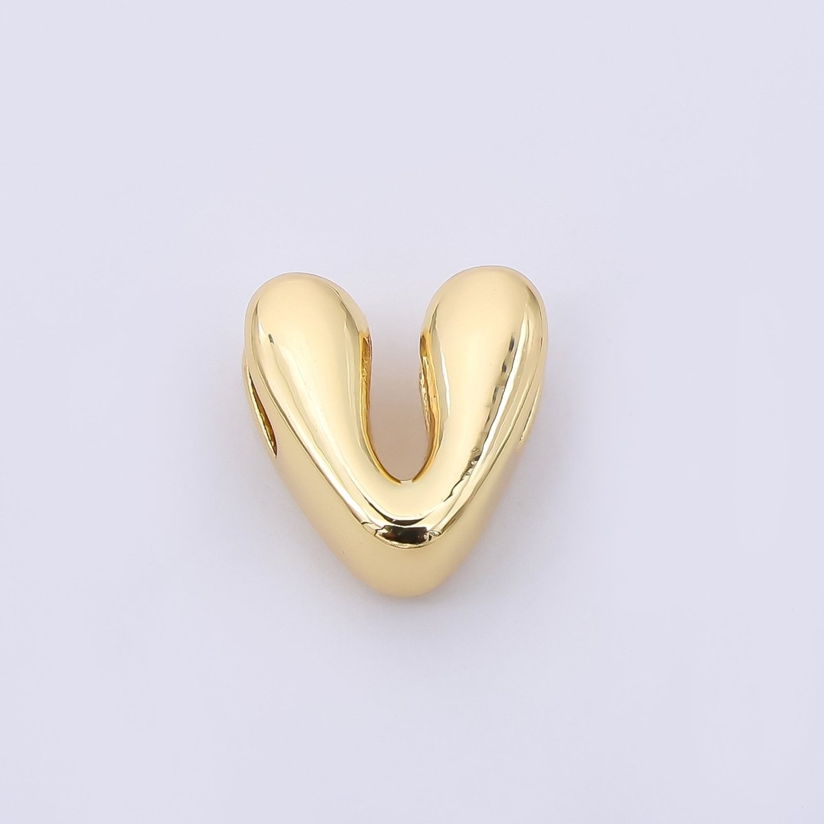 24K Gold Filled 8mm Initial Letter Alphabet Chubby Spacer Bead | AF027 - AF039 - DLUXCA