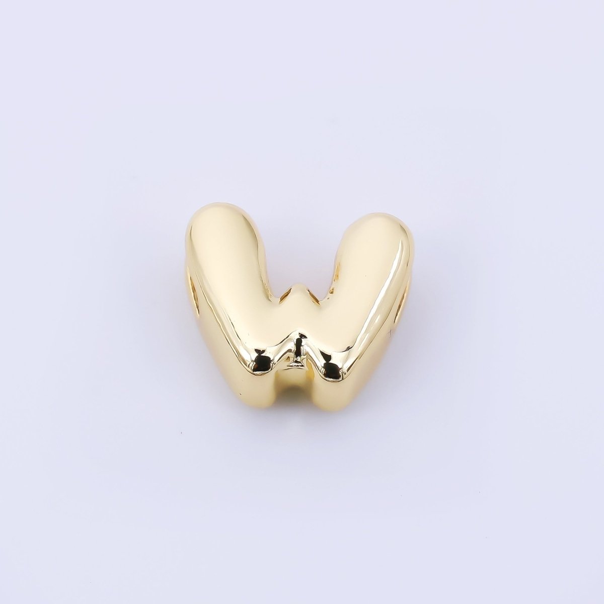 24K Gold Filled 8mm Initial Letter Alphabet Chubby Spacer Bead | AF027 - AF039 - DLUXCA