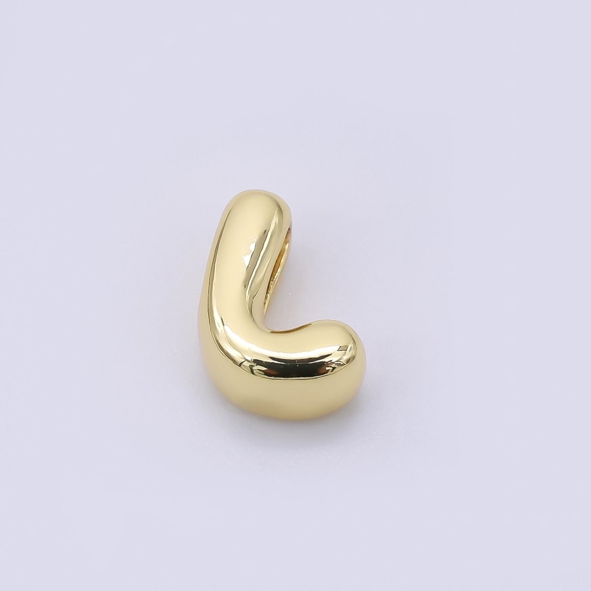 24K Gold Filled 8mm Initial Letter Alphabet Chubby Spacer Bead | AF027 - AF039 - DLUXCA
