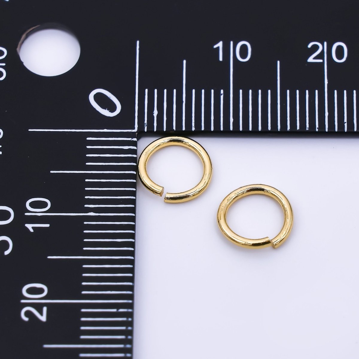24K Gold Filled 8mm Tiny Circle Round Jumpring Findings | SP1641 - DLUXCA