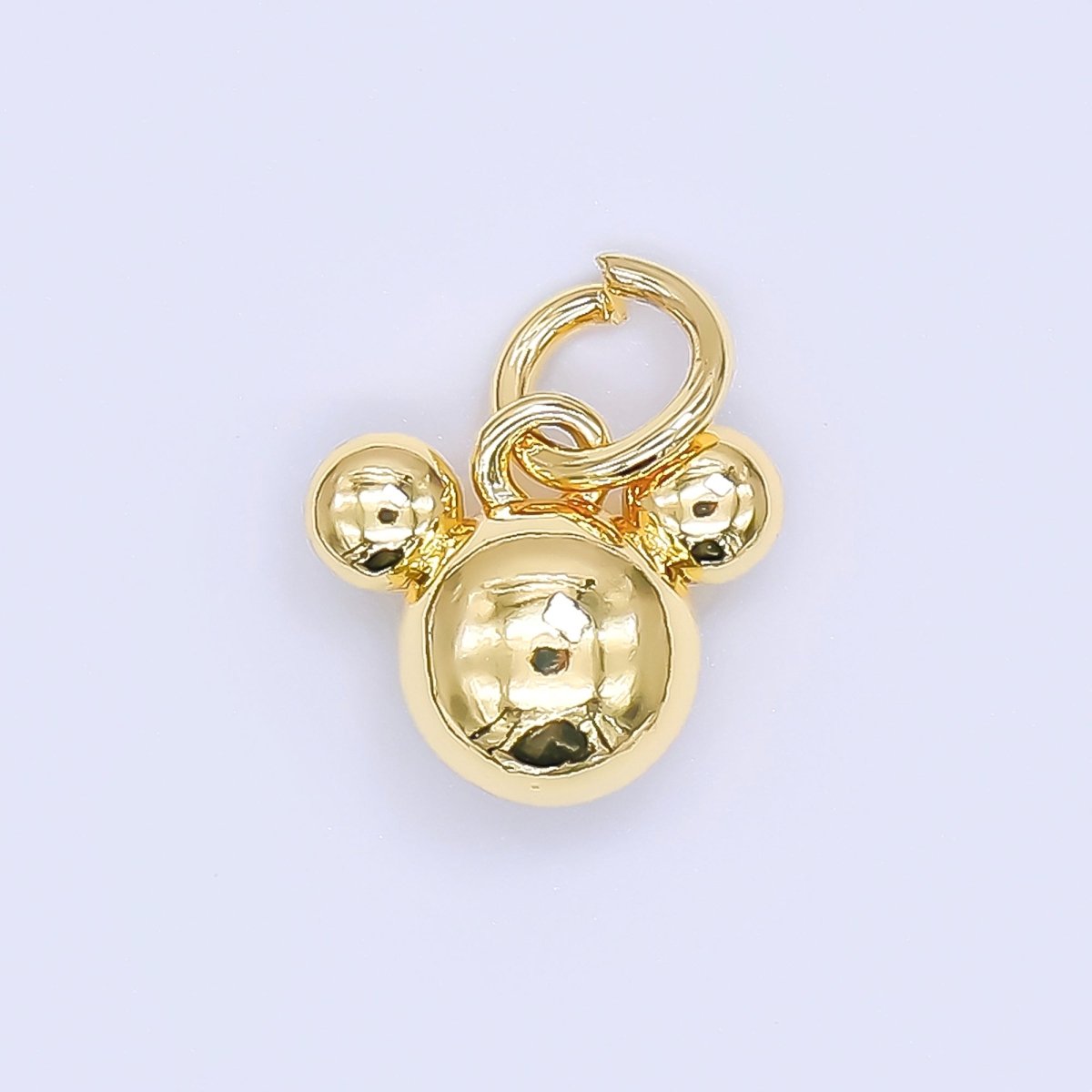 24K Gold Filled 8mm Tiny Mouse Twinkle Ears Animal Charm in Gold & Silver | AH - 580 - DLUXCA