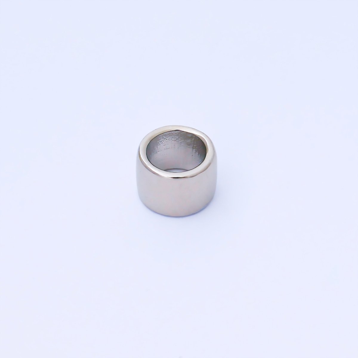24K Gold Filled 9mm x 6mm Minimalist Wide Bead in Gold & Silver | B487 - DLUXCA