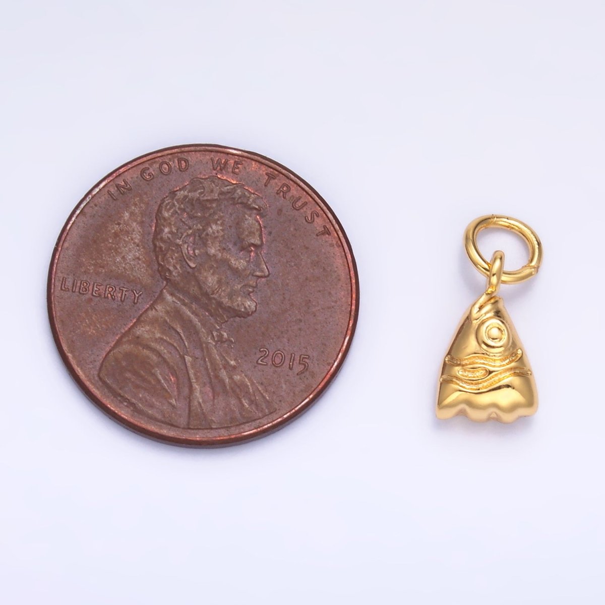 24K Gold Filled Animal Fish Head Mini Charm in Gold & Silver | W875 - DLUXCA