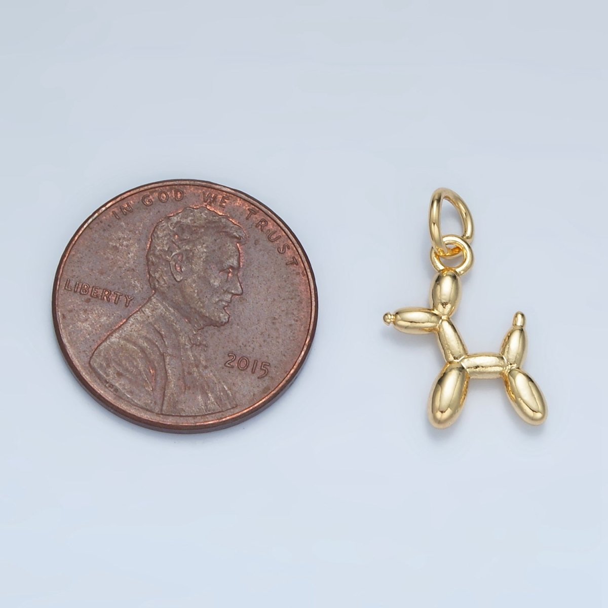 24K Gold Filled Balloon Animal Mini Charm | E742 - DLUXCA