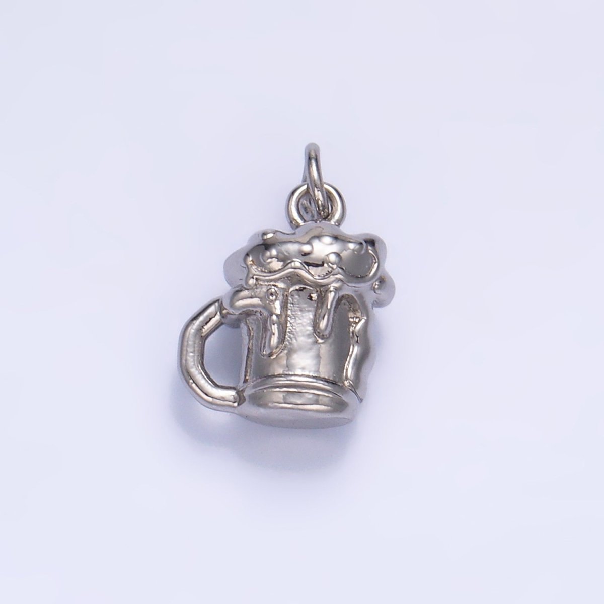 24K Gold Filled Beer Alcoholic Drink Multidimensional 3D Charm in Gold & Silver | W250 - DLUXCA