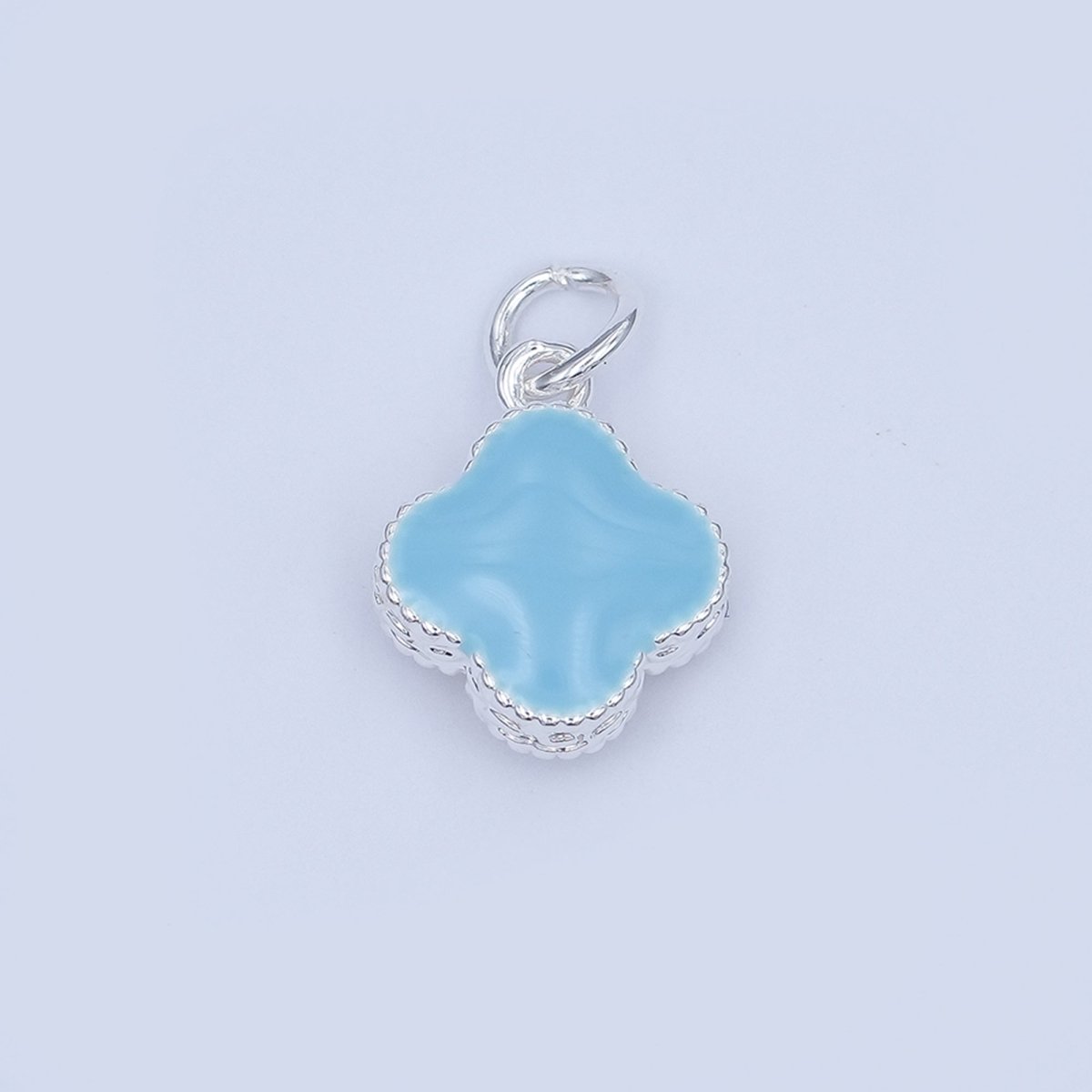 24K Gold Filled Black, Blue, Pink, Purple Clover Charm in Gold & Silver | C693 C696 C737 C738 - DLUXCA