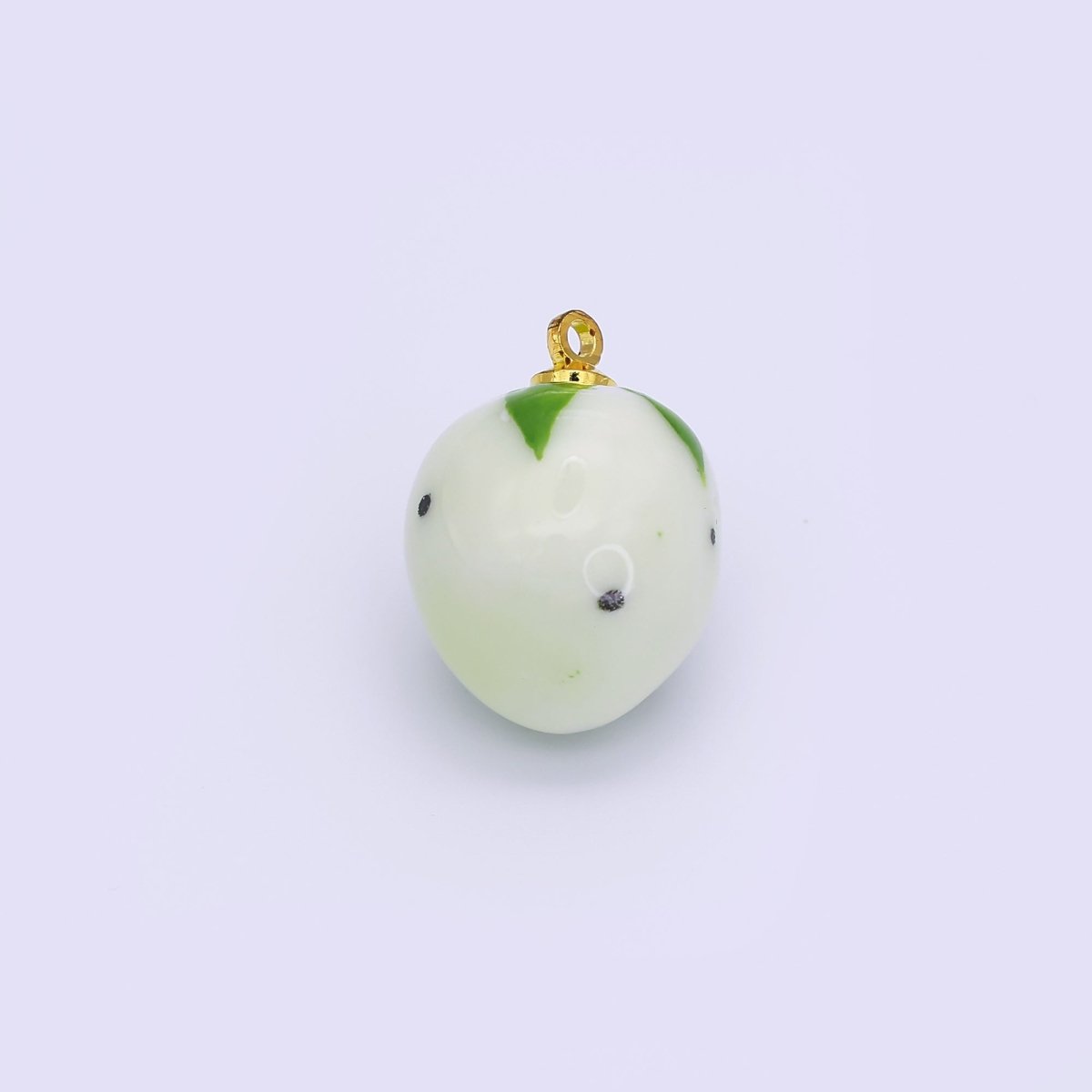 24K Gold Filled Blue, Green, White, Yellow Strawberry Ceramic Charm | N148 N149 - DLUXCA